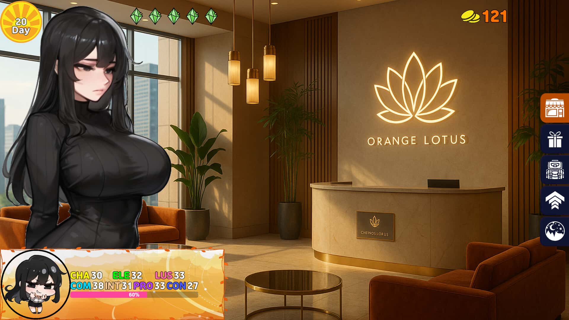 橙色莲花 Orange Lotus背景